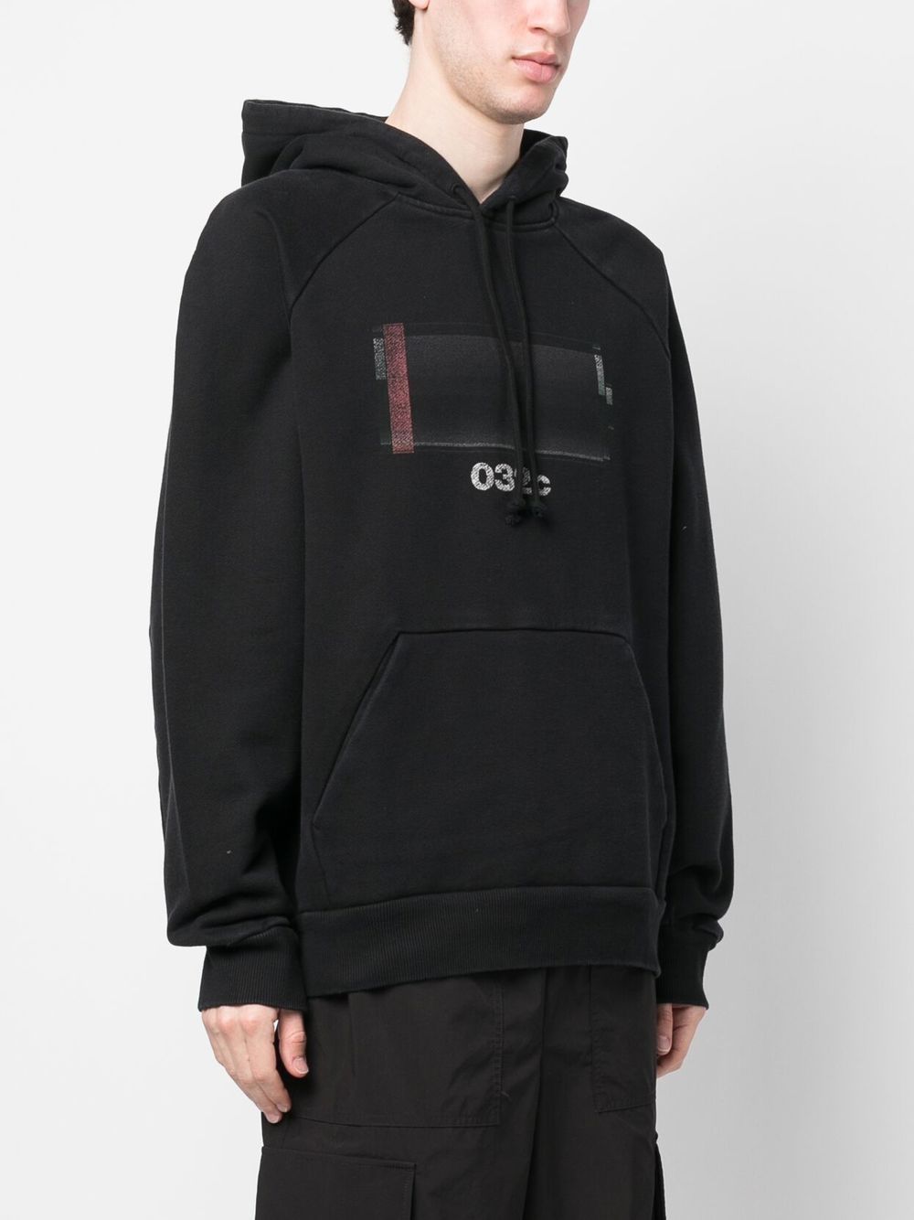 032c  graphic-print drawstring hoodie
