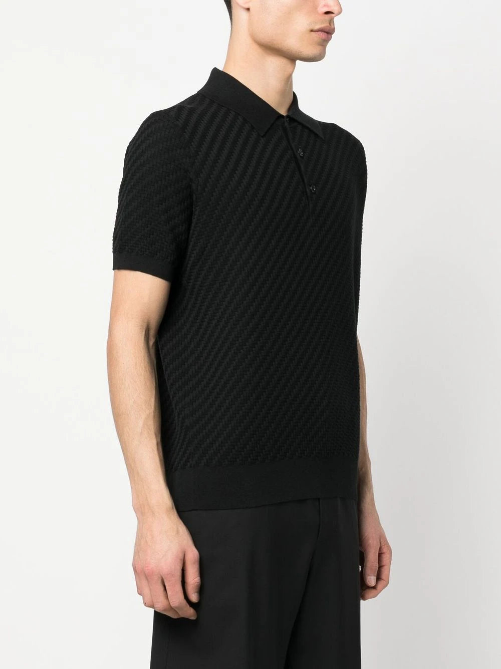 Brioni  waffle-knit polo shirt