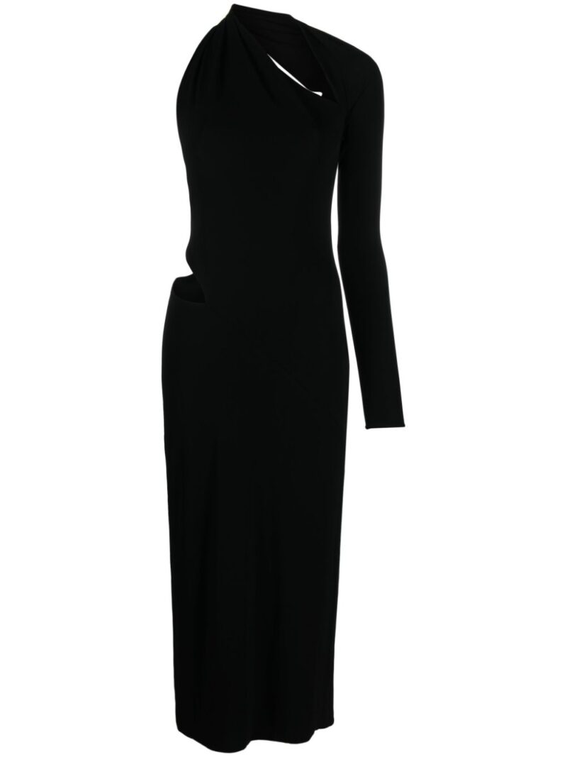 Versace  one-shoulder cut-out midi dress