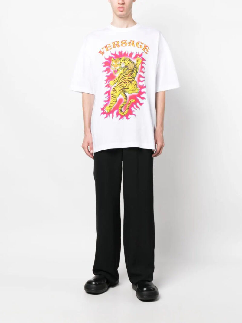 Versace  Roar-print cotton T-shirt