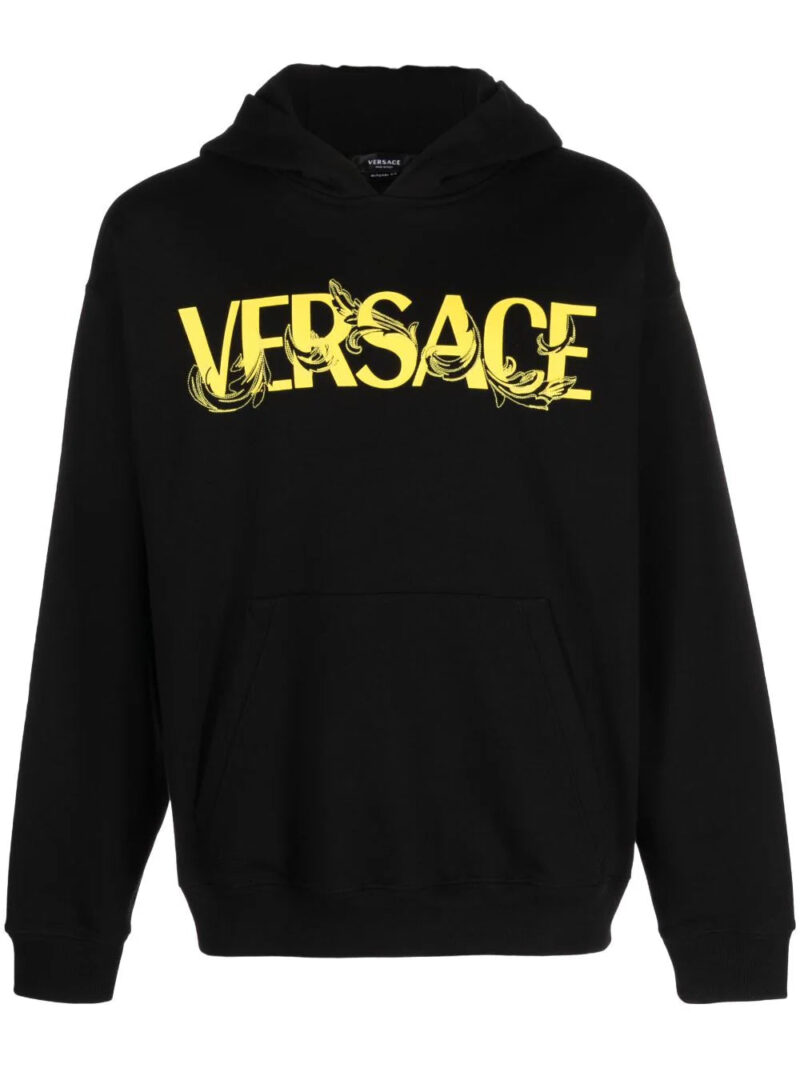 Versace  logo-print cotton hoodie
