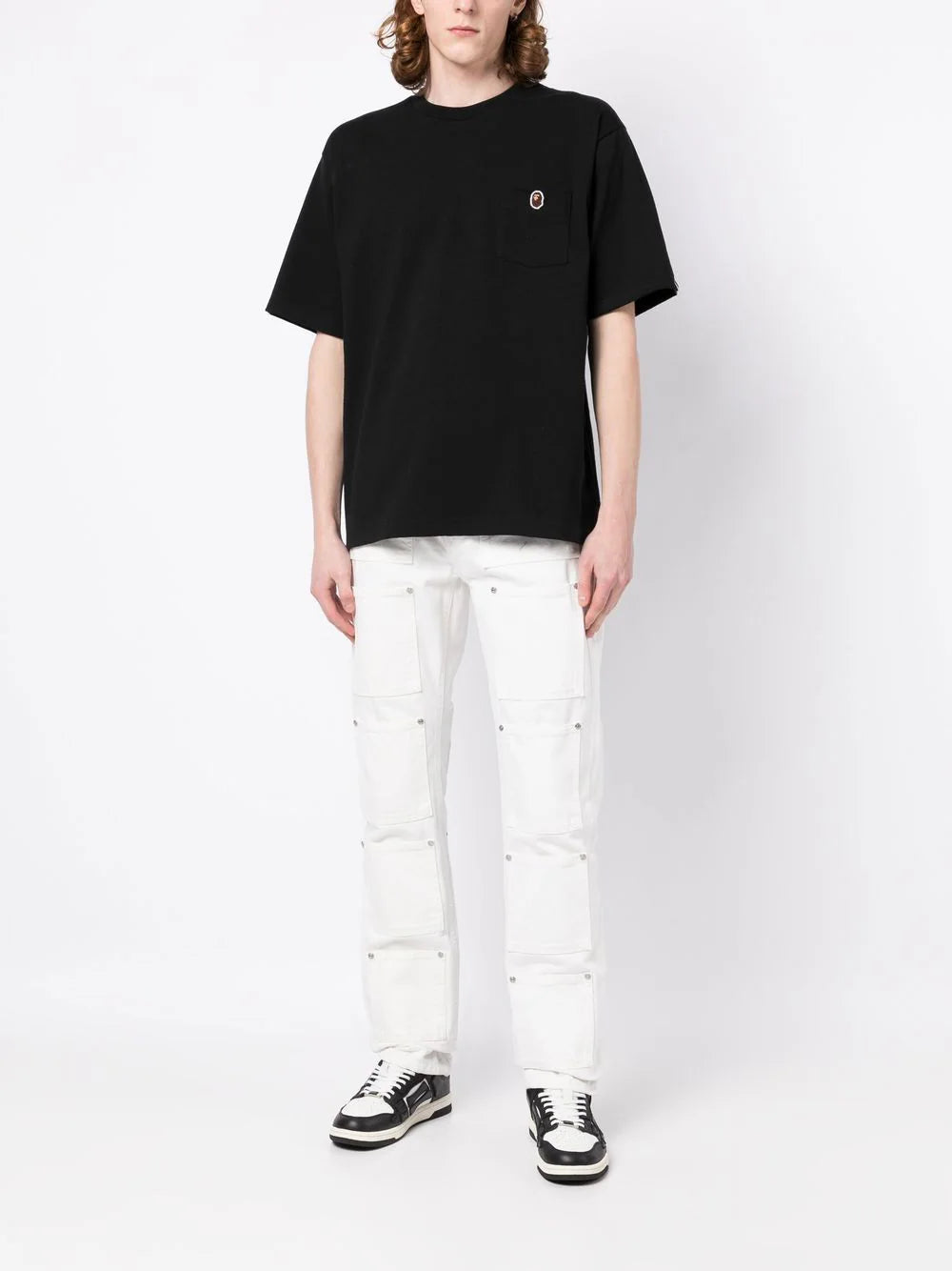 A BATHING APE® logo-print cotton T-shirt