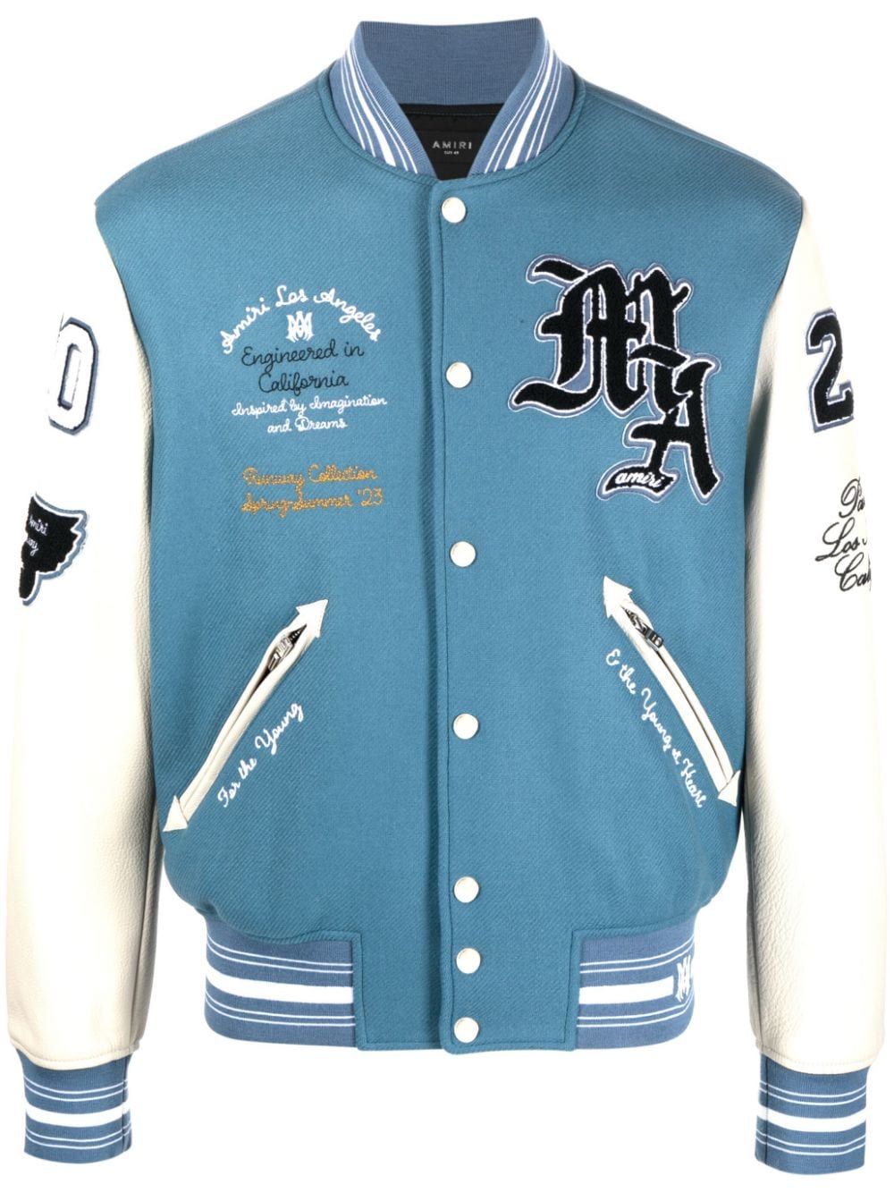 AMIRI  patch-detail varsity jacket