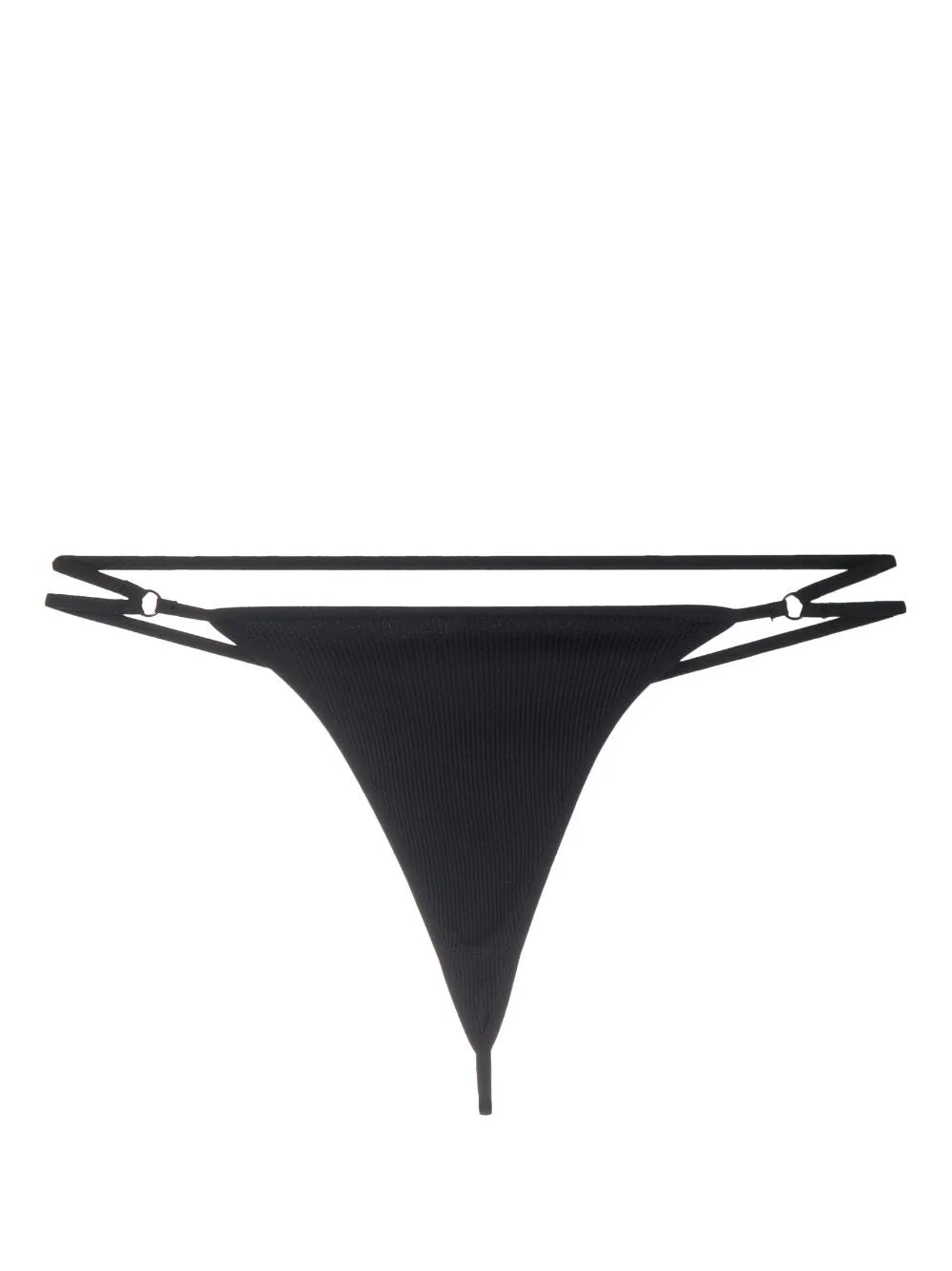 ANDREĀDAMO  logo-print strap ribbed thongs