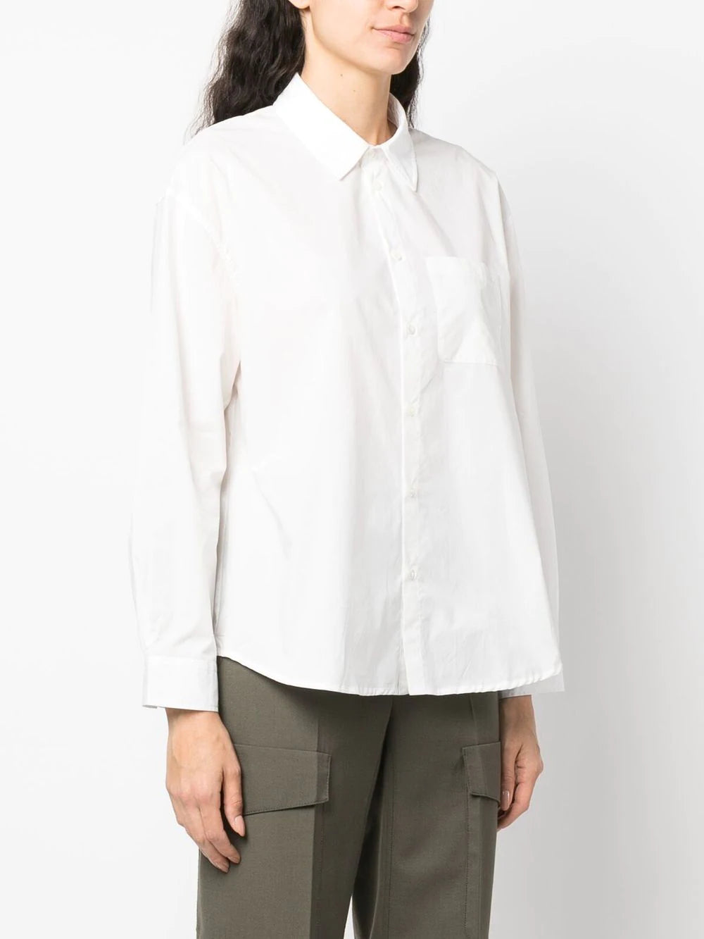 A.P.C.  Boyfriend logo-embroidered shirt