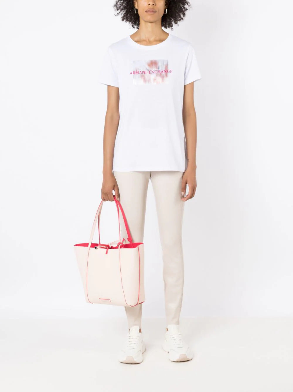 Armani Exchange  logo-embroidered cotton T-shirt