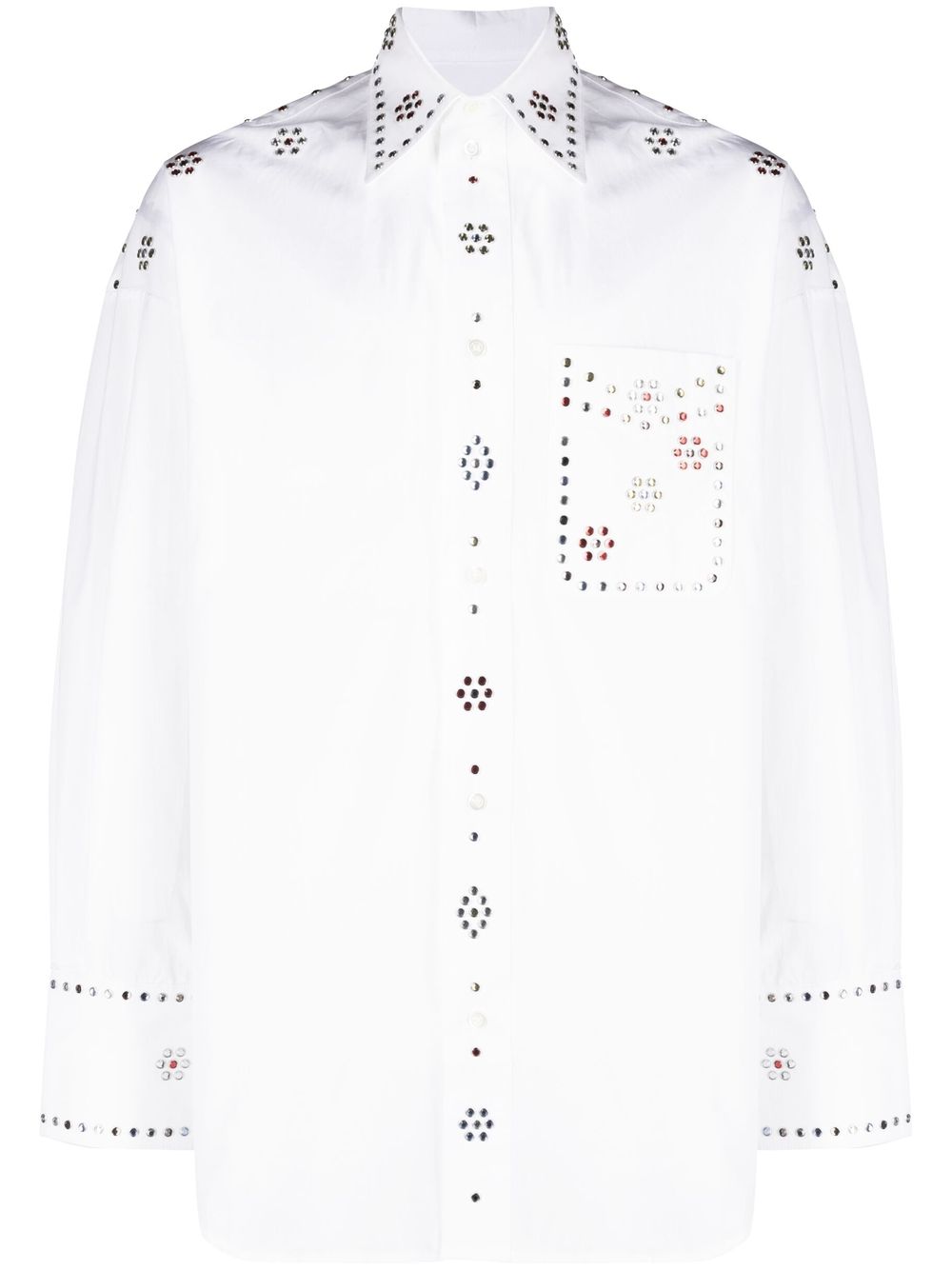 BLUEMARBLE  rhinestone-embellished cotton shirt
