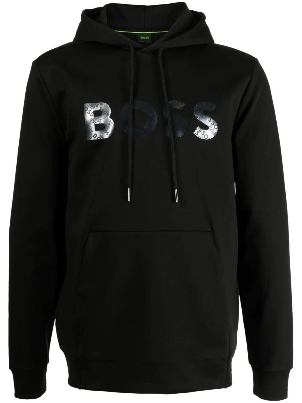 BOSS  logo print long-sleeve hoodie