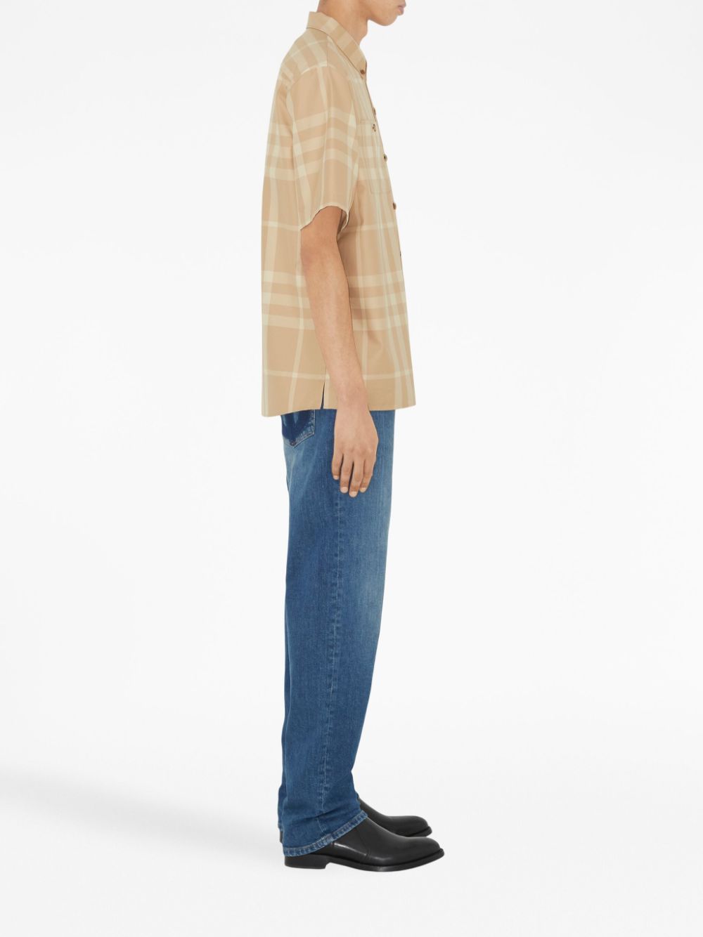 Burberry  check-pattern cotton shirt
