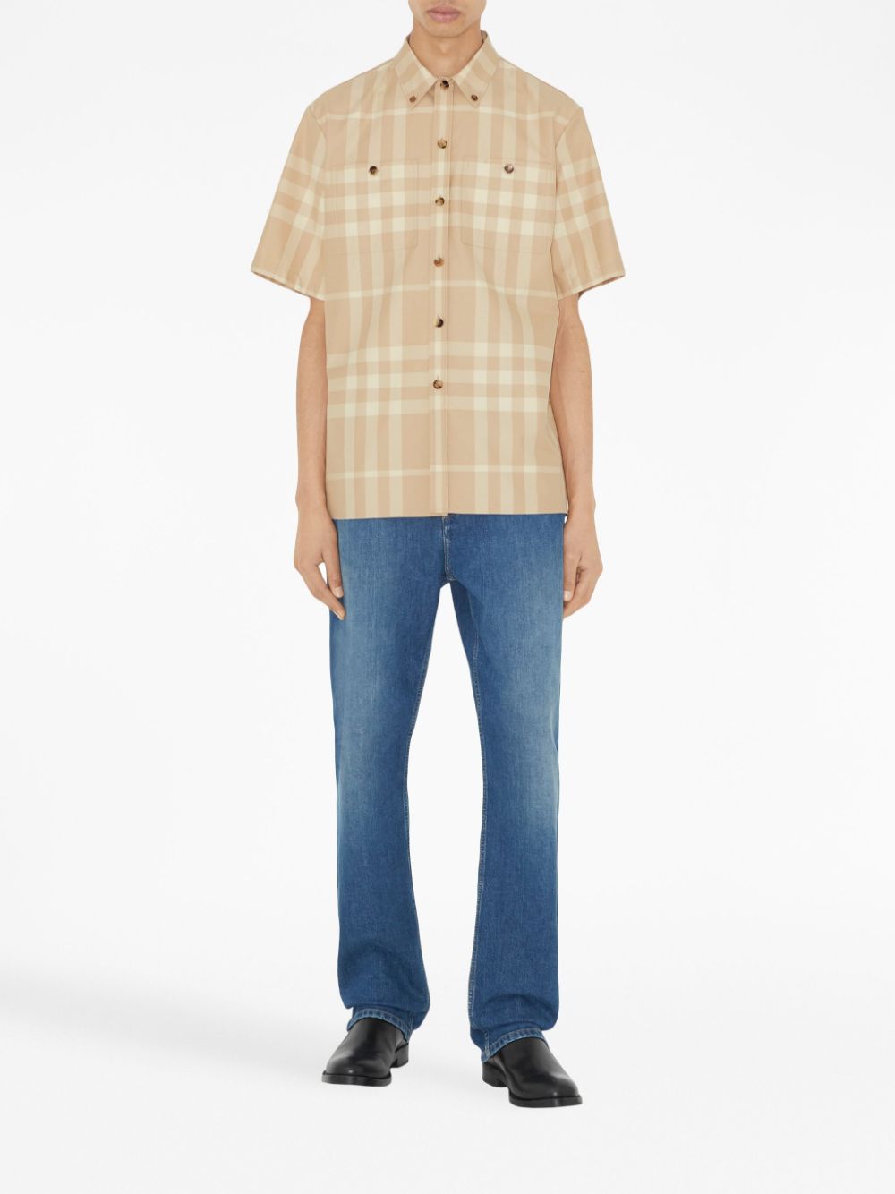 Burberry  check-pattern cotton shirt