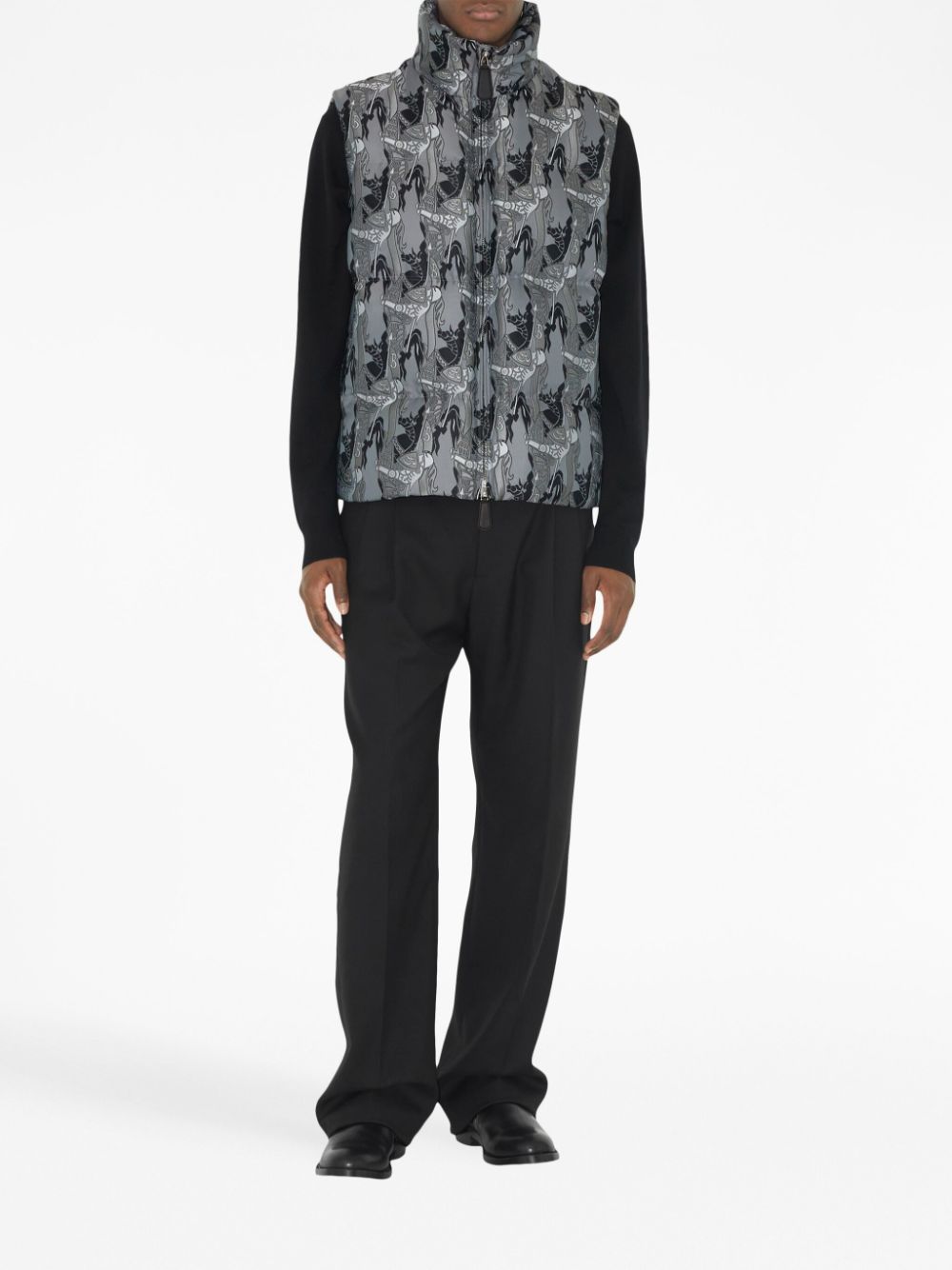 Burberry  EKD silk-blend jacquard puffer gilet