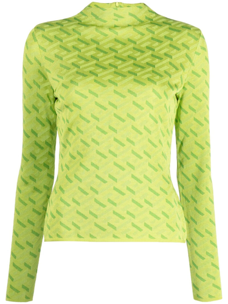 Versace  La Greca monogram long-sleeve top