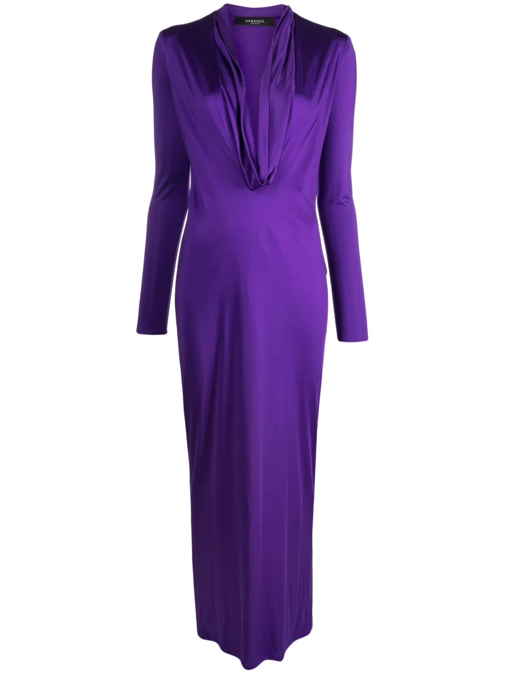 Versace  cowl-neck midi dress
