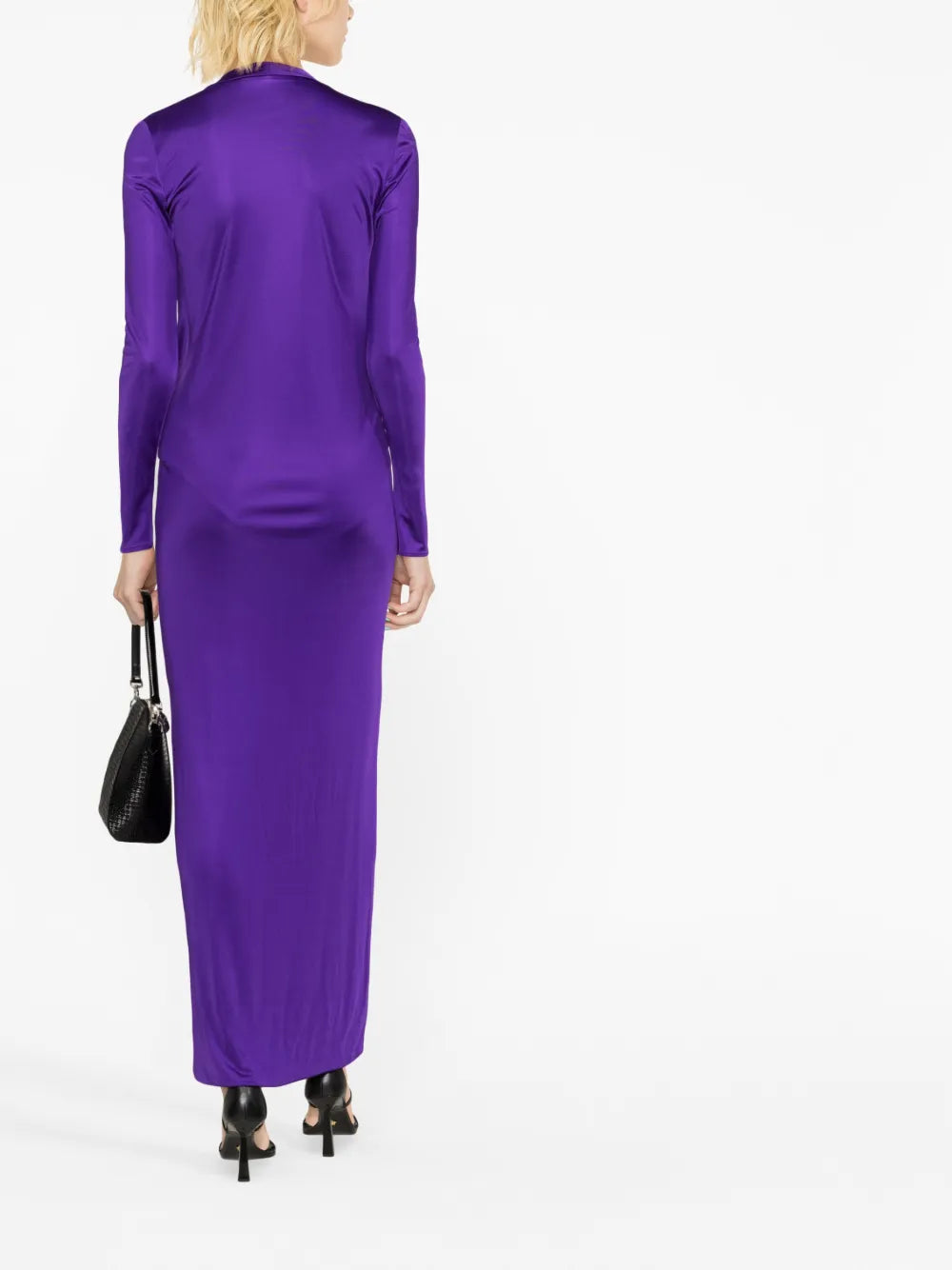 Versace  cowl-neck midi dress