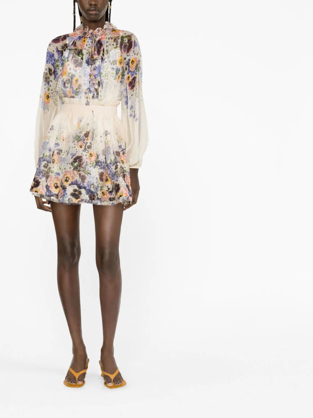 ZIMMERMANN  Tama floral-print miniskirt
