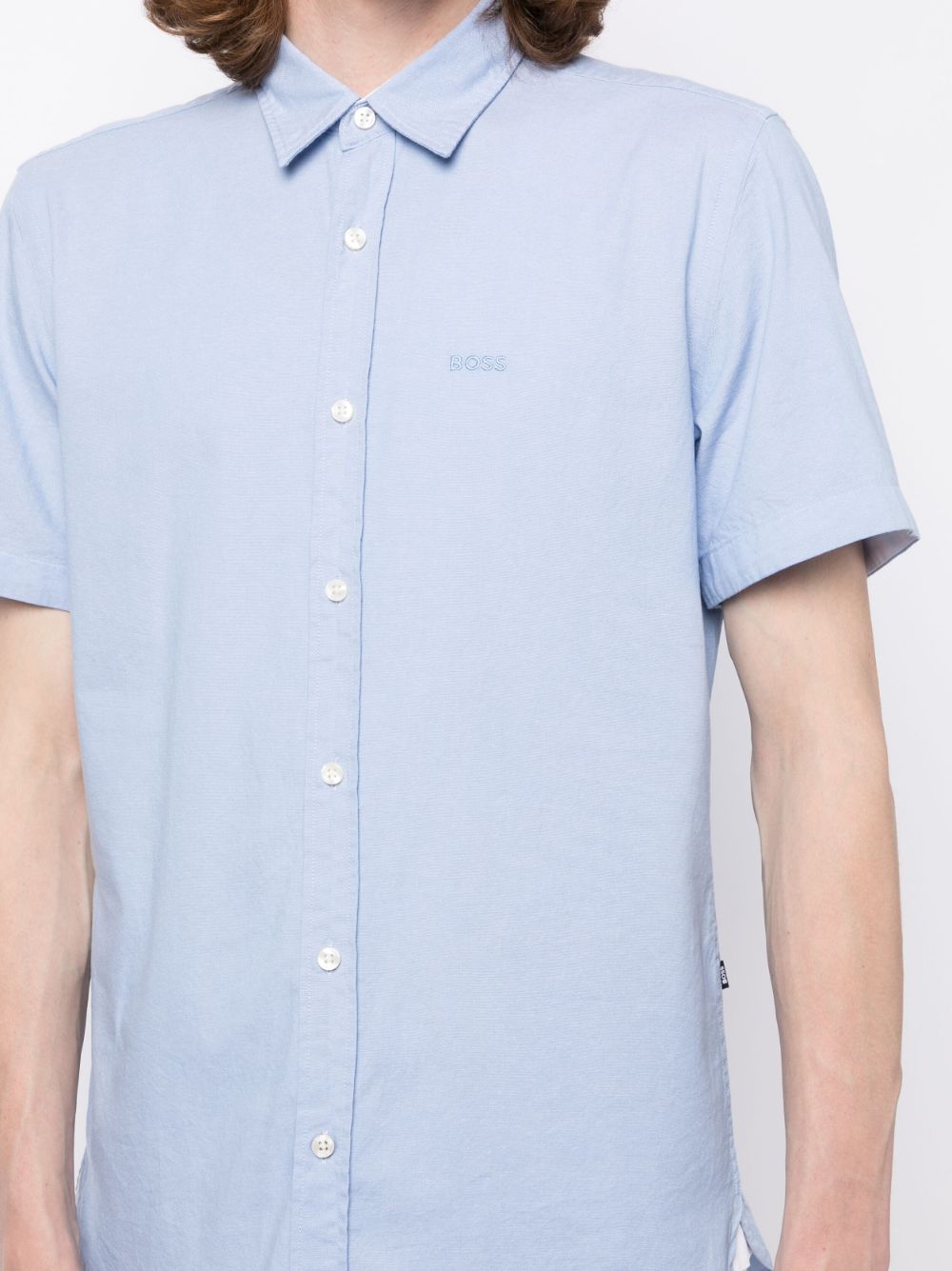 BOSS embroidered-logo shirt