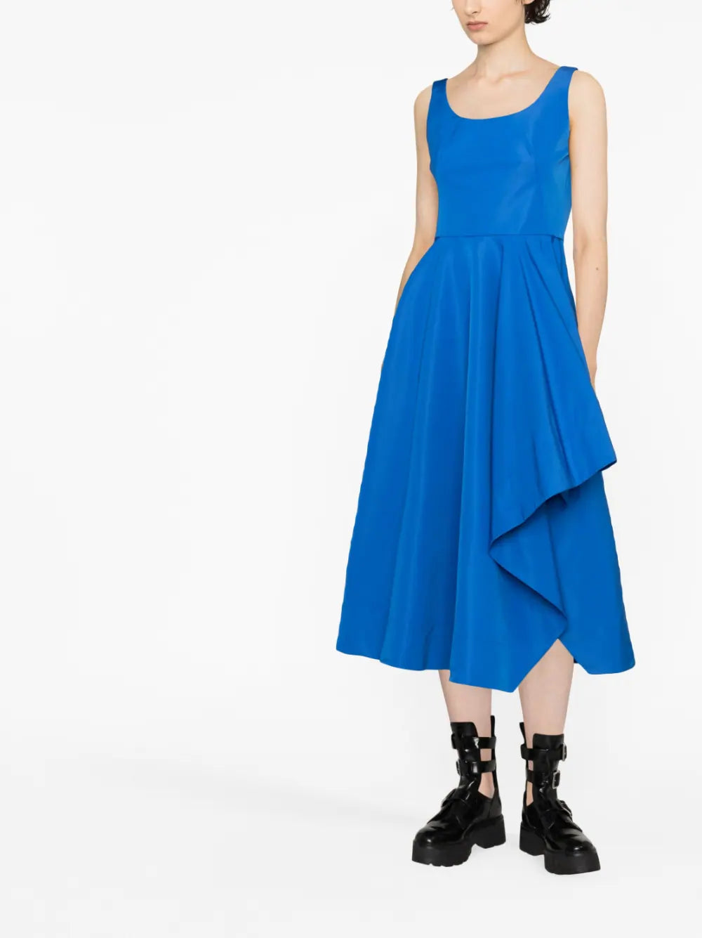 Alexander McQueen  asymmetric draped midi dress