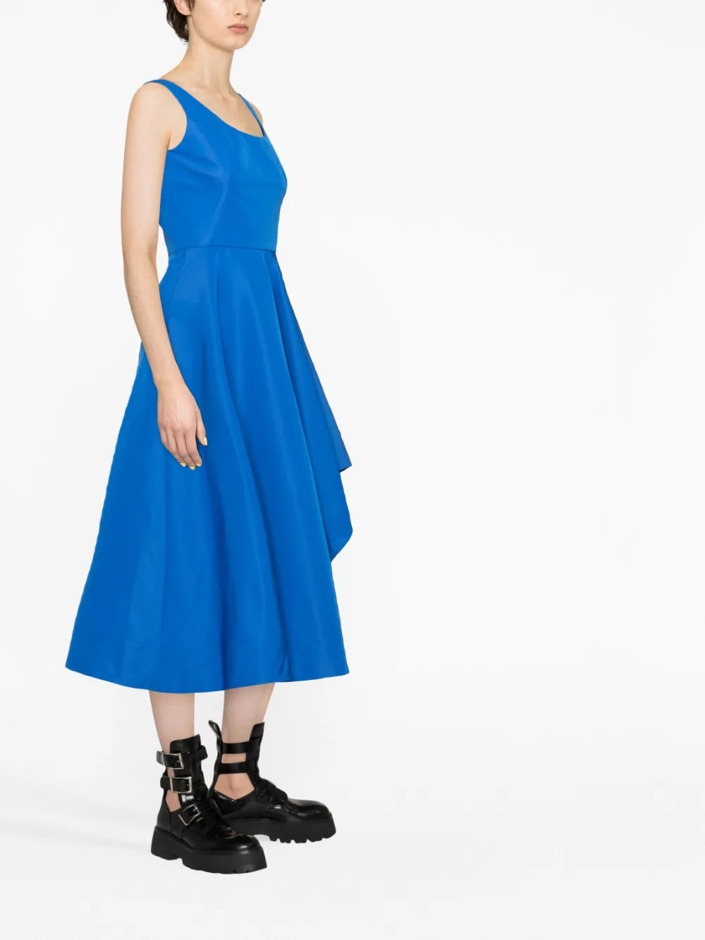 Alexander McQueen  asymmetric draped midi dress