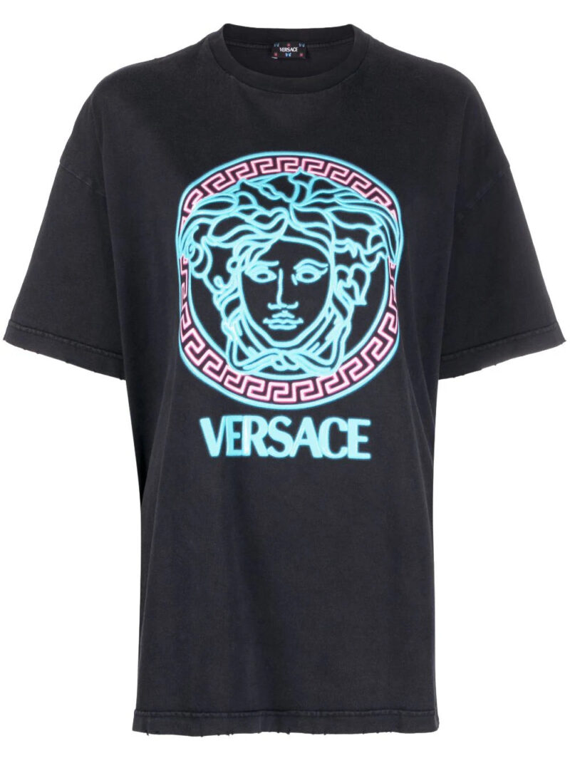 Versace  Medusa-appliqué cotton T-shirt