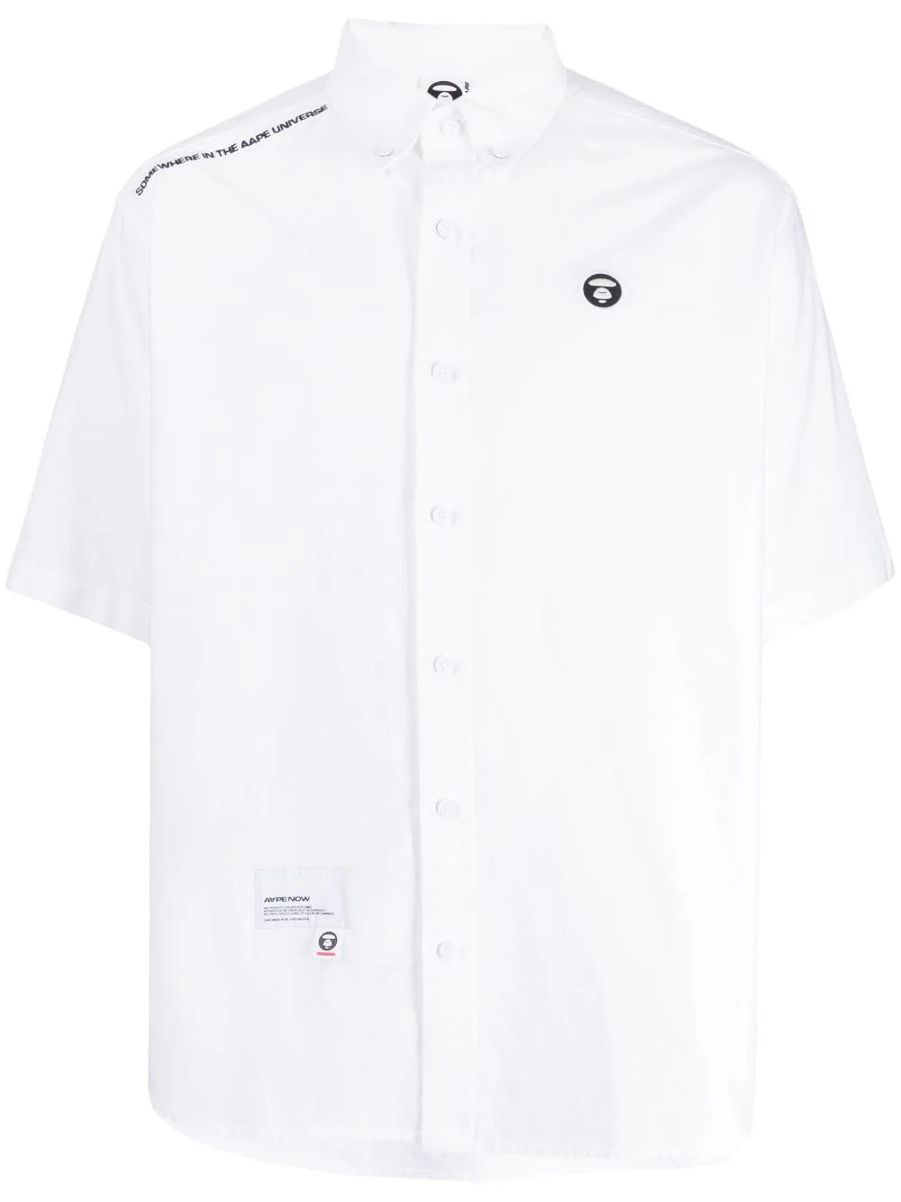 AAPE BY *A BATHING APE®  logo-detail short-sleeve cotton shirt