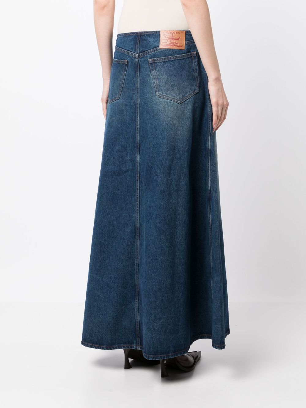 Y/Project  denim maxi skirt