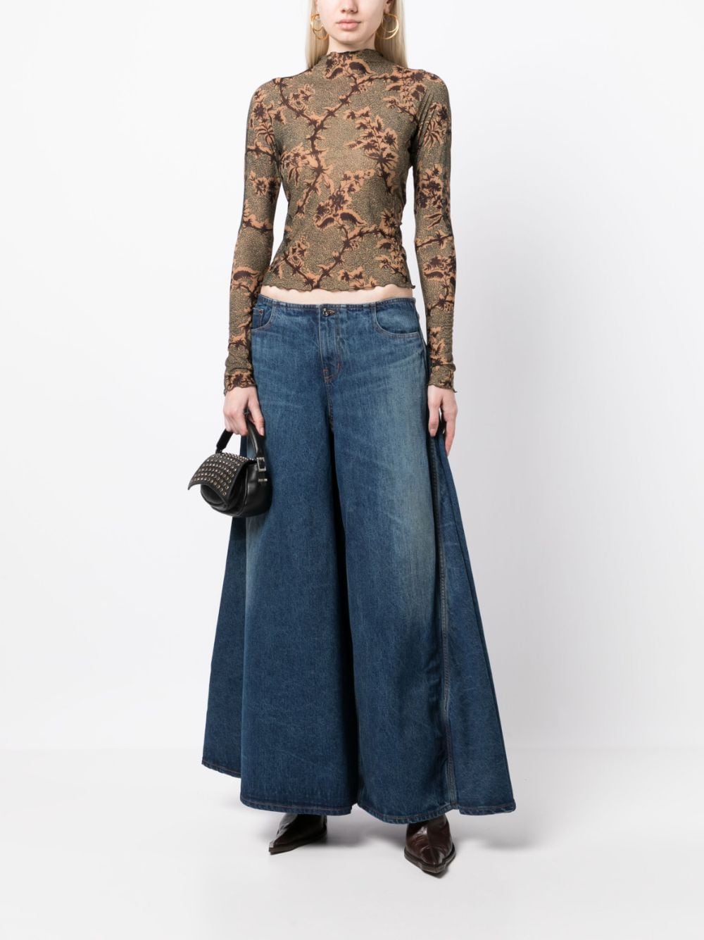 Y/Project  denim maxi skirt