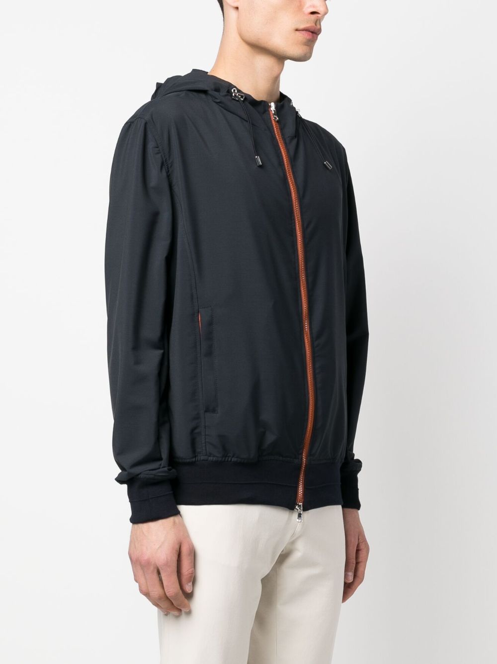Barba  wool blend hooded jacket
