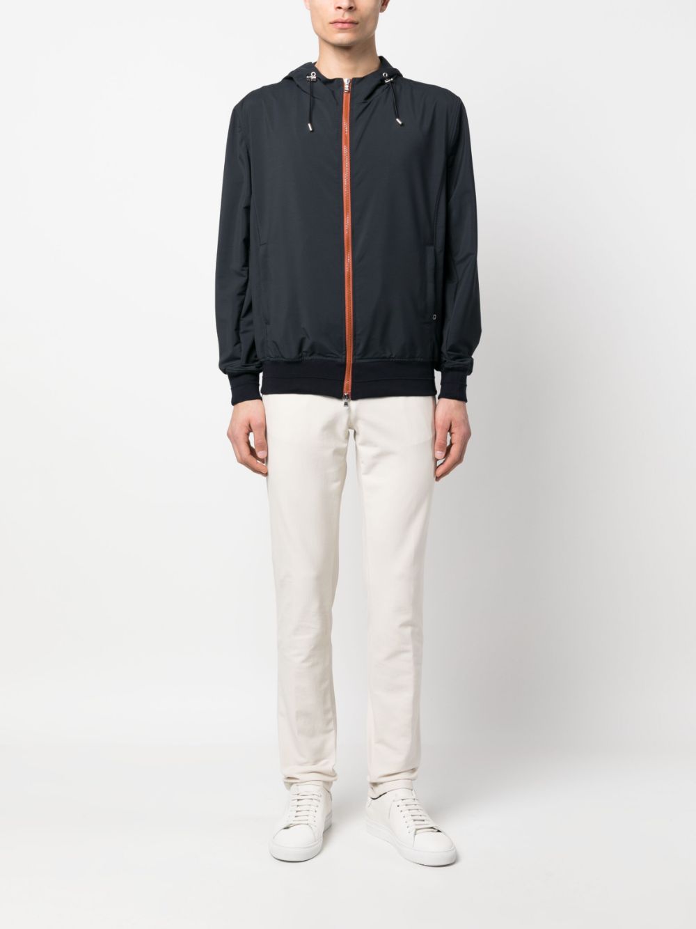 Barba  wool blend hooded jacket