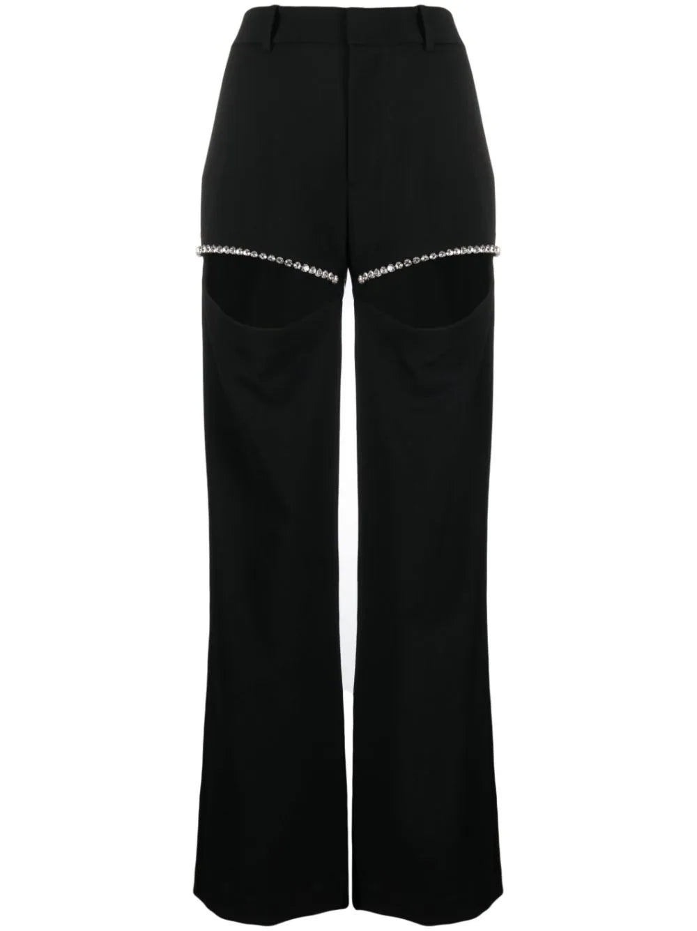 AREA crystal-embellished cut-out trousers