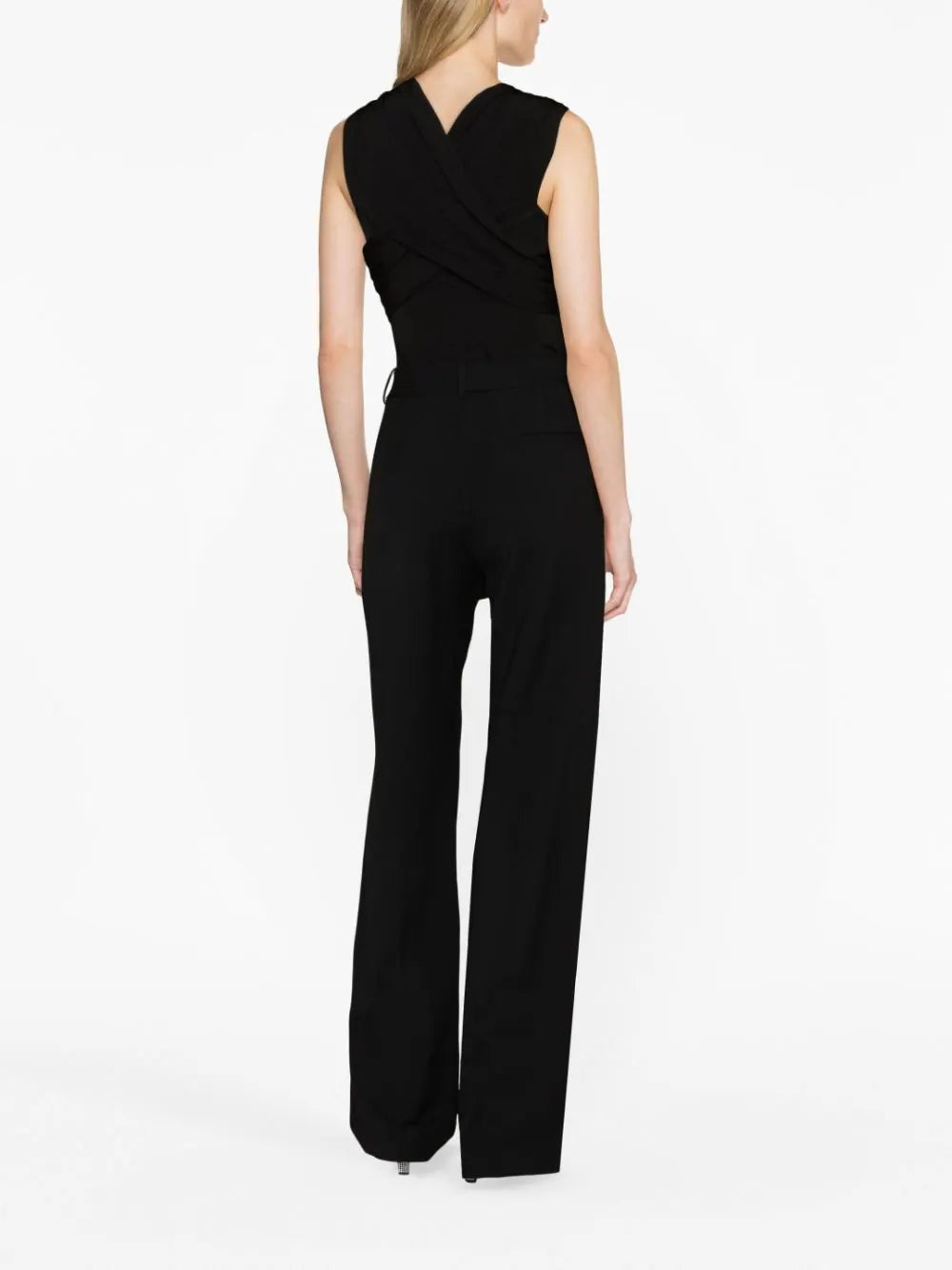 AREA crystal-embellished cut-out trousers