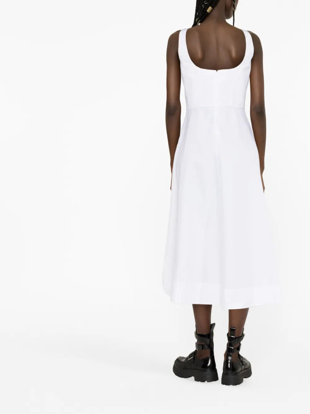 Alexander McQueen asymmetric sleeveless midi dress