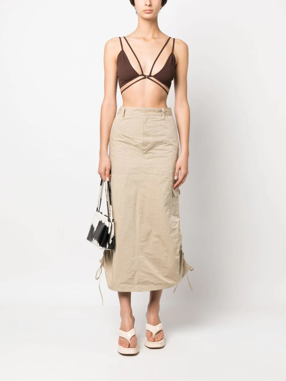 ANDREĀDAMO ribbed strap-detail bra - Image 2