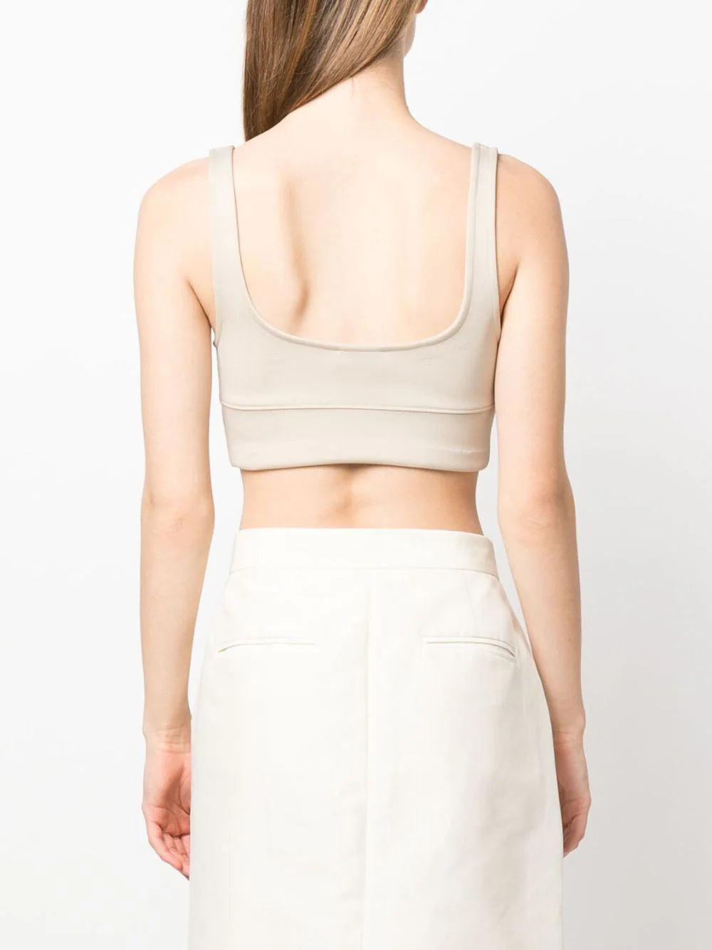Calvin Klein cropped square-neck top