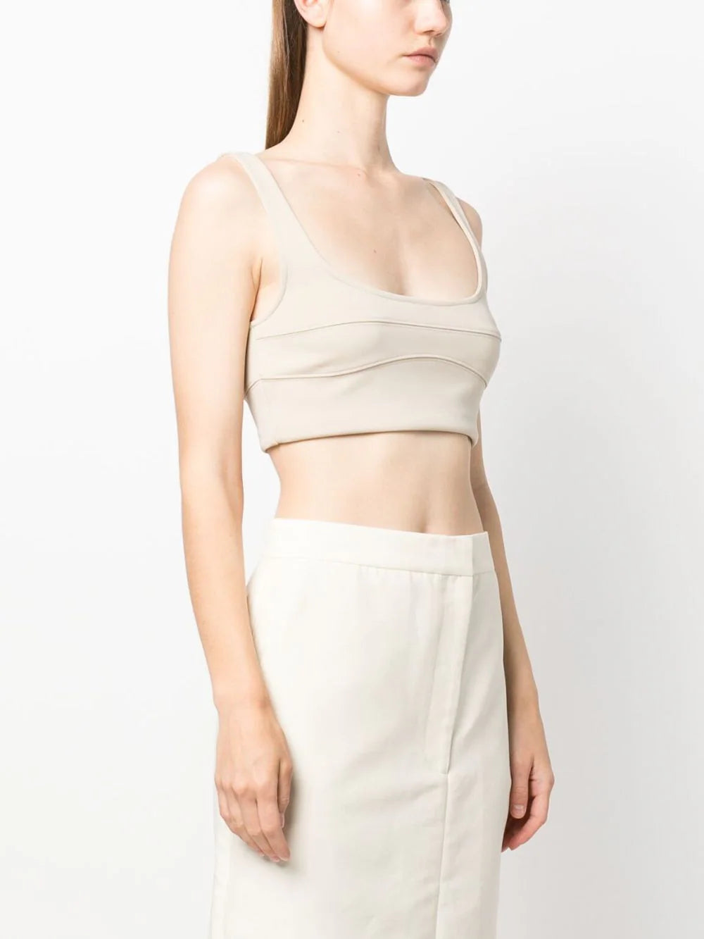 Calvin Klein cropped square-neck top