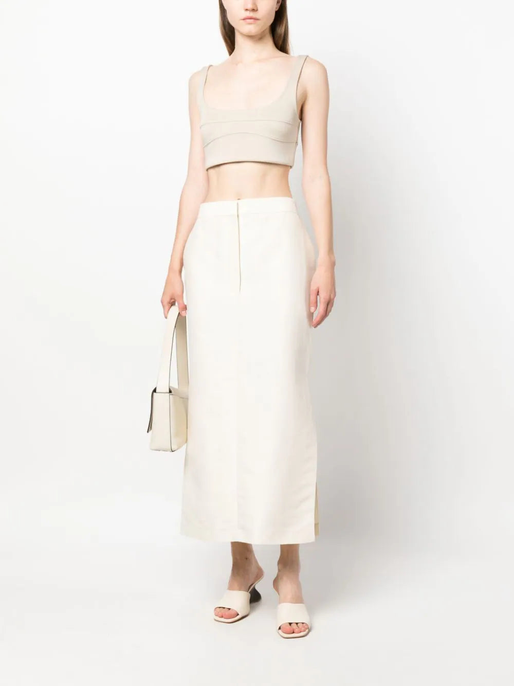 Calvin Klein cropped square-neck top