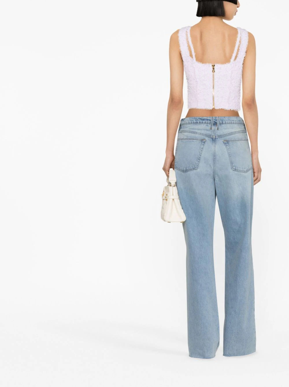 Balmain embossed-button tweed crop top - Image 3