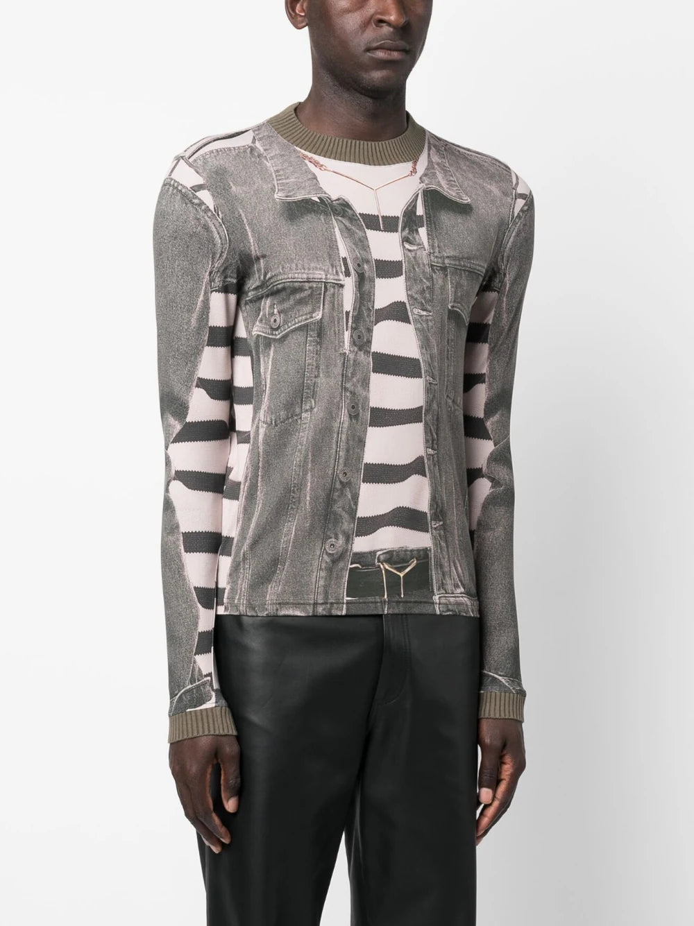 Y/Project  trompe l'oeil-print long-sleeved T-shirt