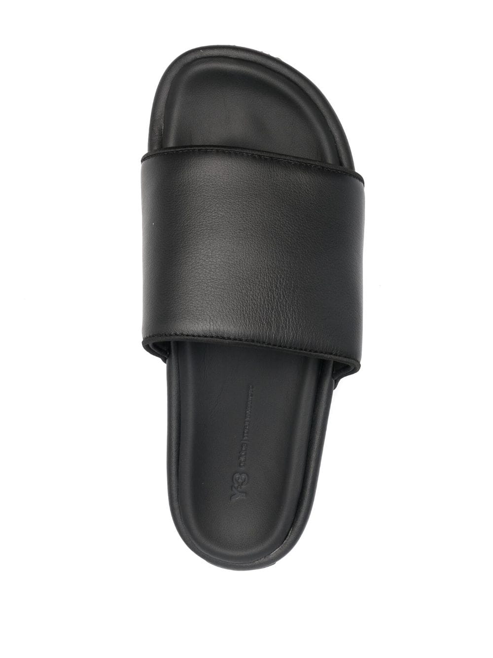 Y-3  plain leather slides