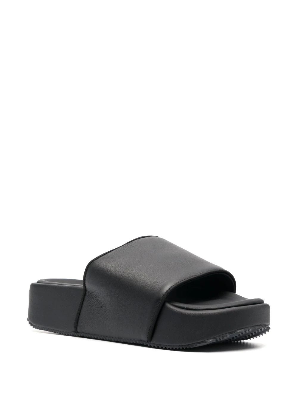 Y-3  plain leather slides