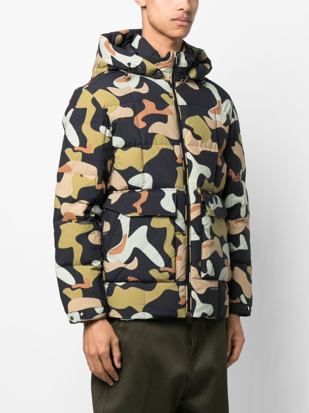 Woolrich  abstract-print padded jacket