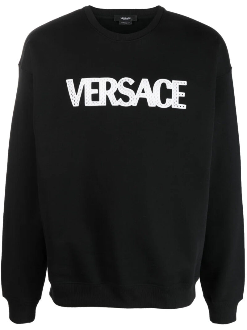 Versace  mesh logo appliqué sweatshirt