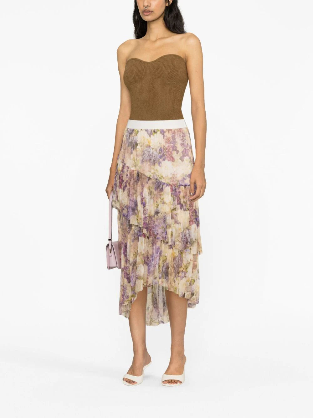 ZIMMERMANN  Lyrical asymmetric midi skirt