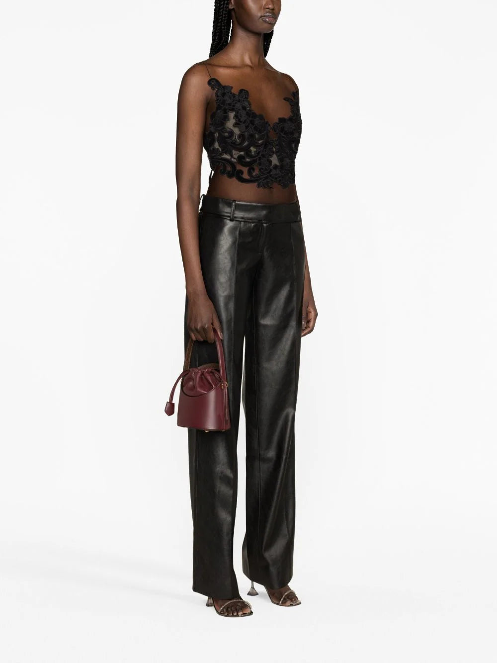 ZIMMERMANN Sensory embroidered-velvet bustier top