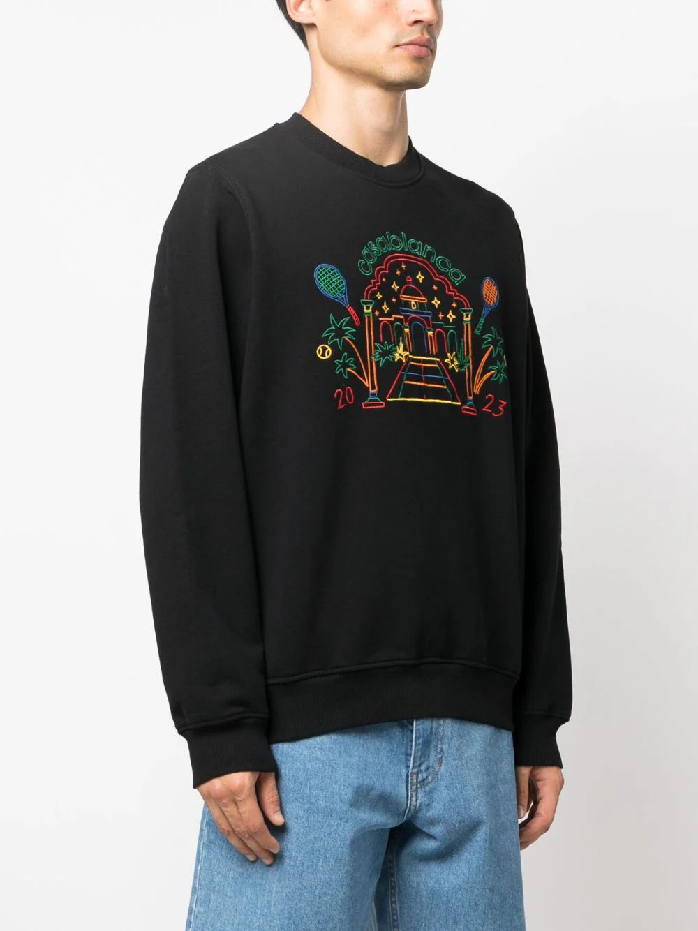 Casablanca  Rainbow Crayon Temple organic-cotton sweatshirt