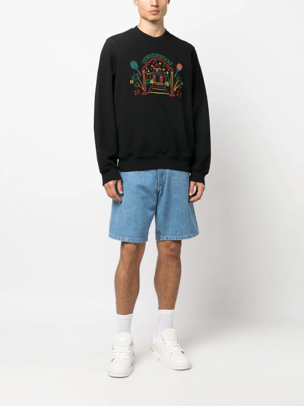 Casablanca  Rainbow Crayon Temple organic-cotton sweatshirt