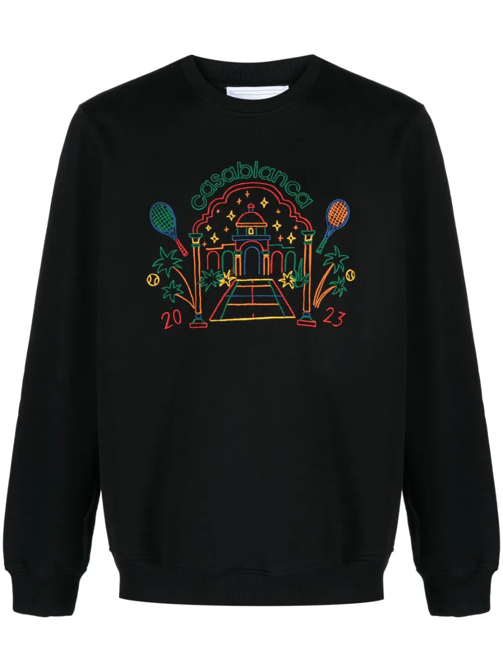 Casablanca  Rainbow Crayon Temple organic-cotton sweatshirt