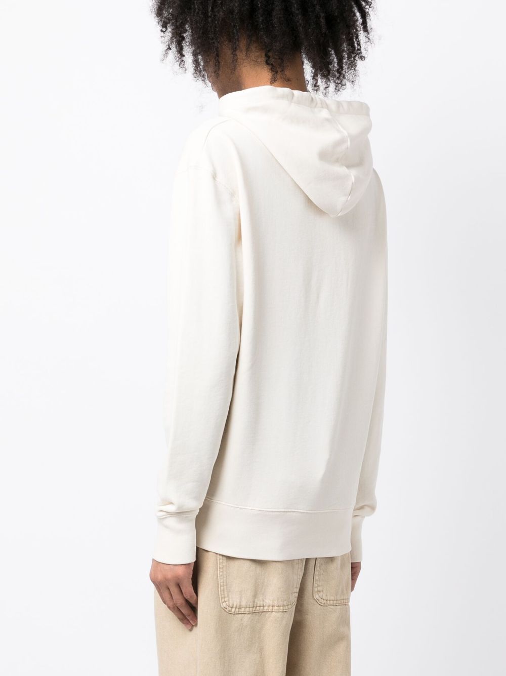 CAFÉ KITSUNÉ logo-print cotton hoodie