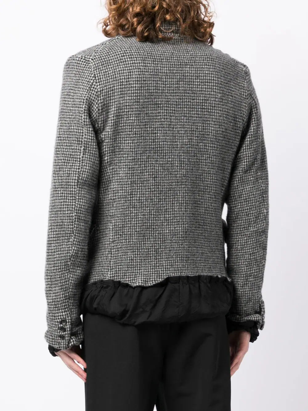 Black Comme Des Garçons  check-print wool blazer