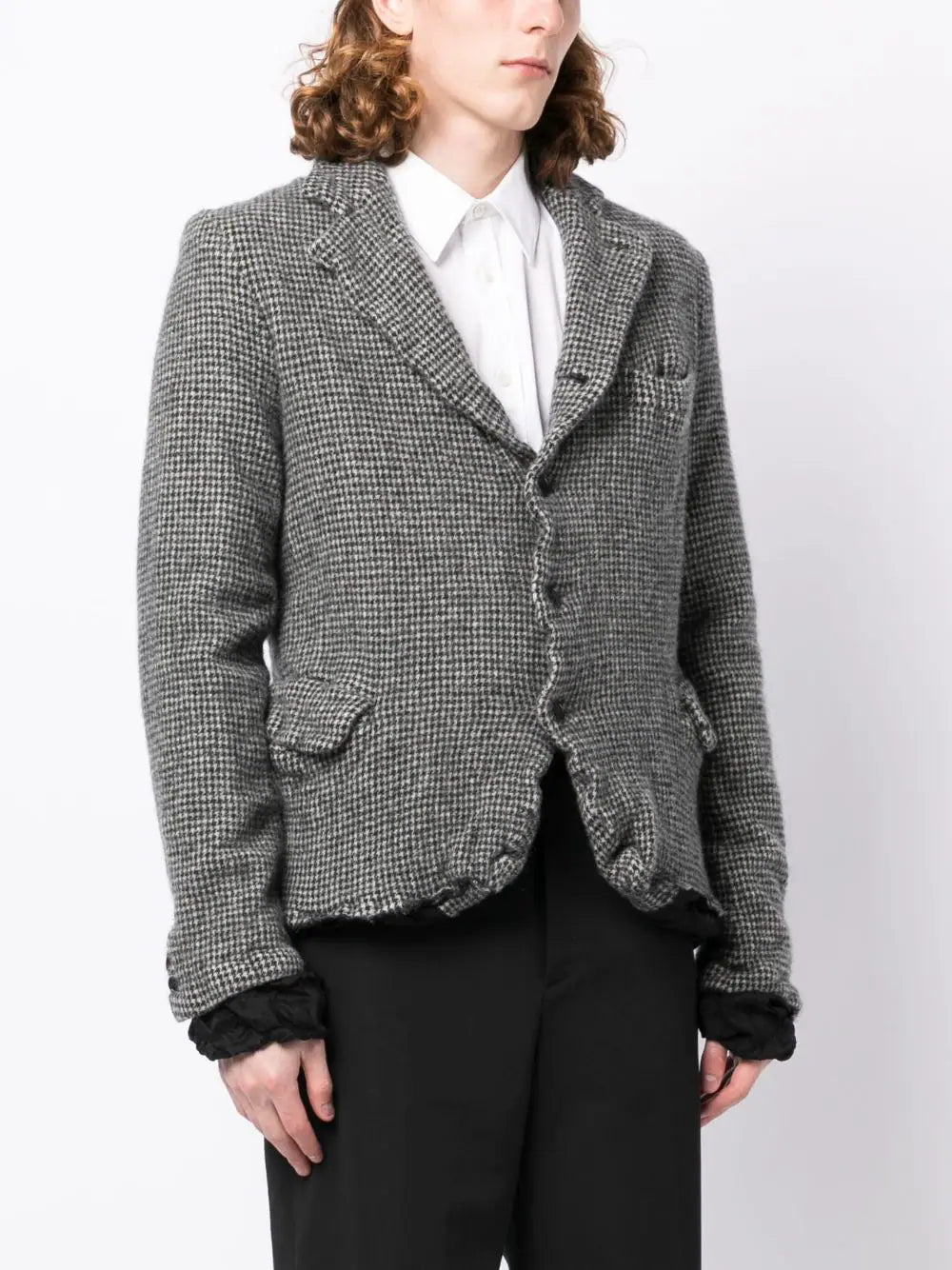 Black Comme Des Garçons  check-print wool blazer