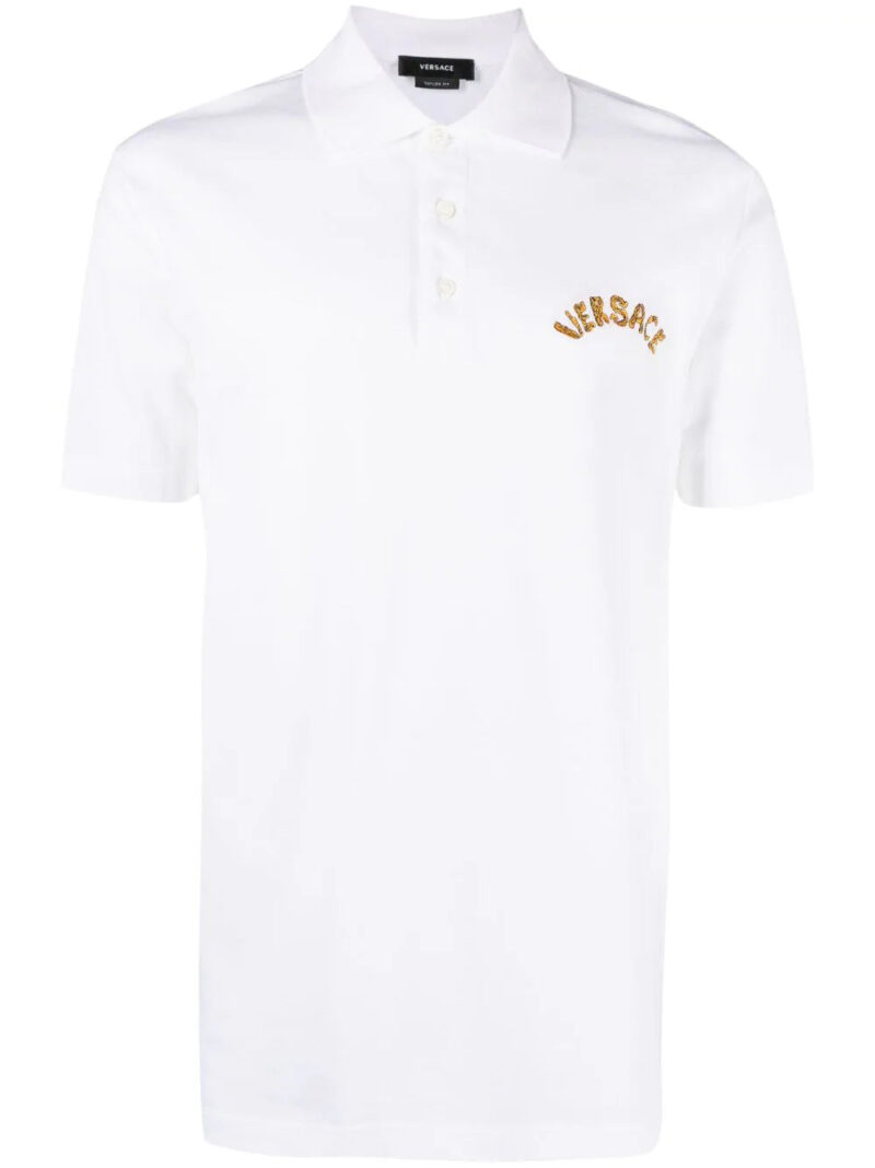 Versace  Seashell Baroque-logo polo shirt